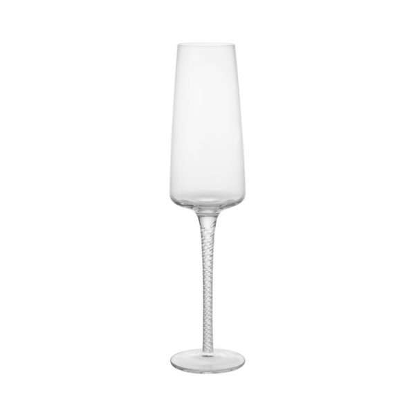 Bellevue Champagnerglas von Broste Copenhagen aus klarem mundgeblasenem Glas