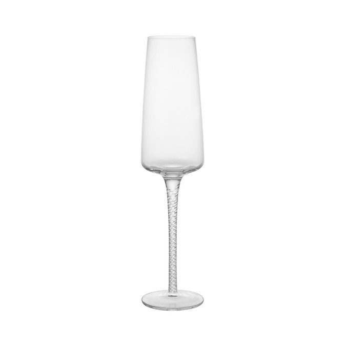 Bellevue Champagnerglas von Broste Copenhagen aus klarem mundgeblasenem Glas