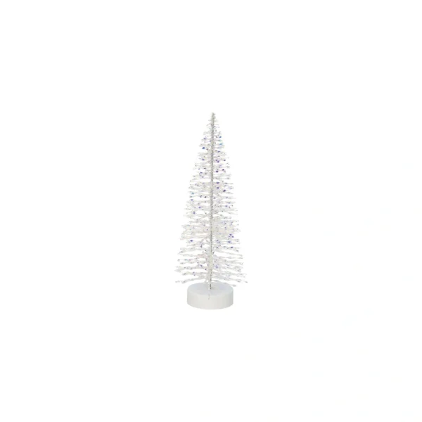 Glitzerbaum Seoul Weiß 20 cm, Glitzerbaum weiß klein, kleiner Weihnachtsbaum Deko weiß, irisierende Weihnachtsdeko, funkelnde Weihnachtsdeko, Deko Tannenbaum weiß, kleiner Glitzerbaum, Weihnachtsbaum ohne Beleuchtung, moderne Weihnachtsdeko, Weihnachtsdeko weiß silber, Winterdeko weiß, Seoul Baum weiß, Gift Company Seoul