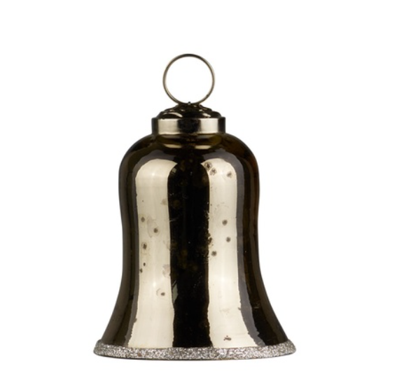 Tine K Home Weihnachtsglocke Caramel aus Glas 7,5 cm